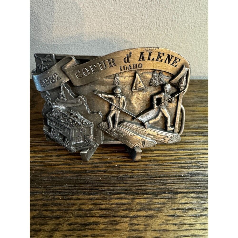 1982 Registered Edition # 64 Siskiyou belt buckle Coeur d' Alene Idaho gorgeous - Picture 6 of 6